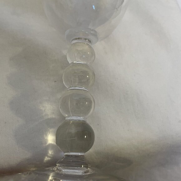 Starlight 6 Point Star Bubble Stem Imperial Candlewick Water Glass Pafait - Picture 8 of 9